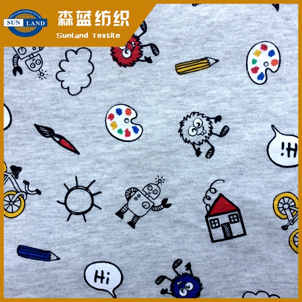 ³ľӡȫ޺ Printed cotton jersey fabric